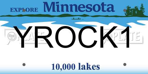 YROCK1 Minnesota License Plate