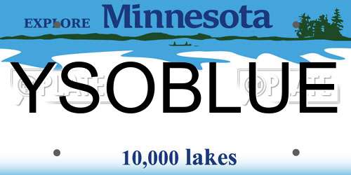 YSOBLUE Minnesota License Plate