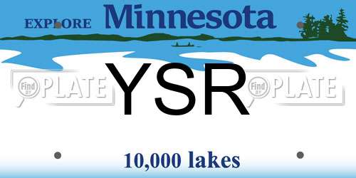 YSR Minnesota License Plate