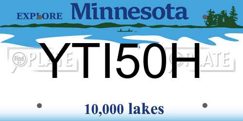YTI50H Minnesota License Plate