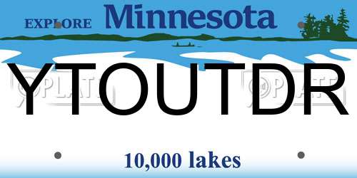 YTOUTDR Minnesota License Plate