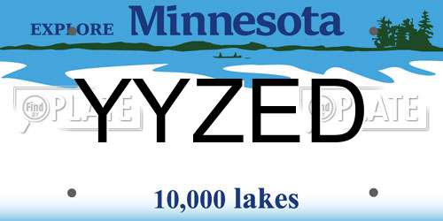 YYZED Minnesota License Plate