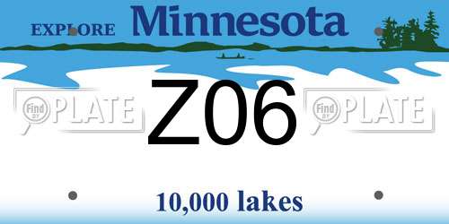 Z06 Minnesota License Plate