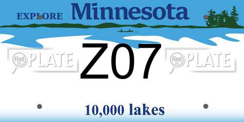 Z07 Minnesota License Plate
