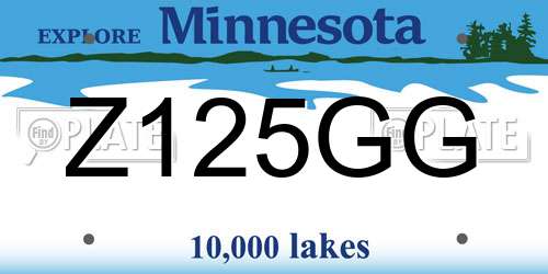 Z125GG Minnesota License Plate