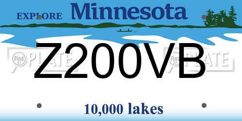 Z200VB Minnesota License Plate