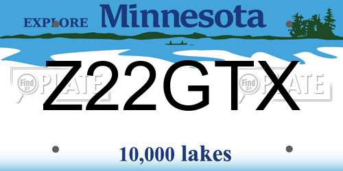 Z22GTX Minnesota License Plate