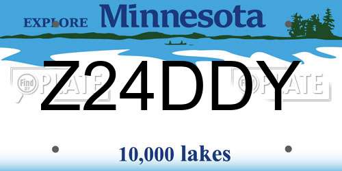 Z24DDY Minnesota License Plate