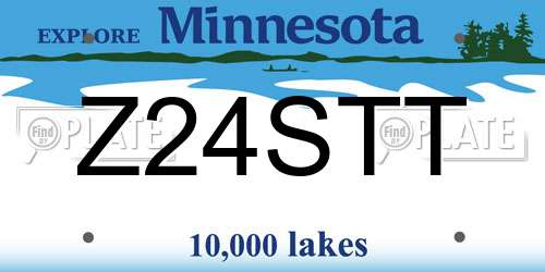 Z24STT Minnesota License Plate