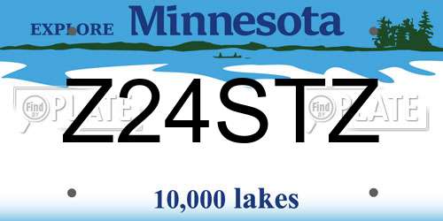 Z24STZ Minnesota License Plate
