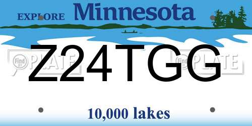 Z24TGG Minnesota License Plate