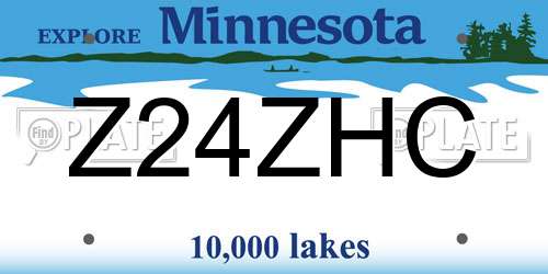 Z24ZHC Minnesota License Plate