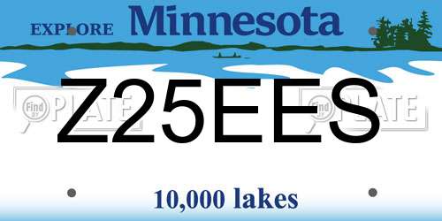 Z25EES Minnesota License Plate