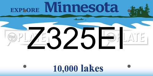 Z325EI Minnesota License Plate