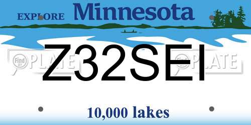 Z32SEI Minnesota License Plate