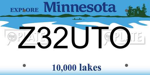 Z32UTO Minnesota License Plate