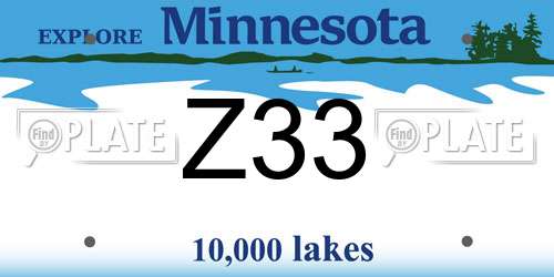 Z33 Minnesota License Plate