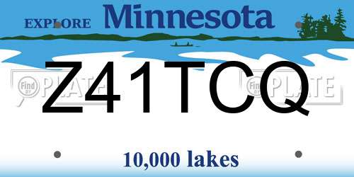 Z41TCQ Minnesota License Plate