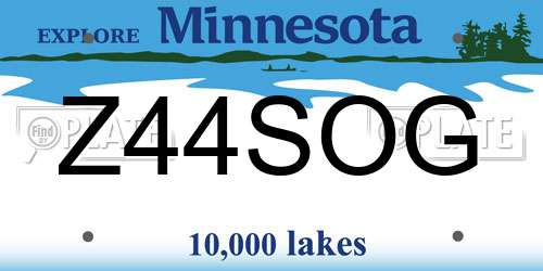 Z44SOG Minnesota License Plate