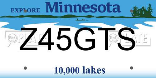 Z45GTS Minnesota License Plate