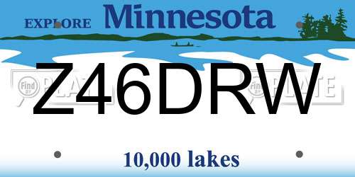 Z46DRW Minnesota License Plate