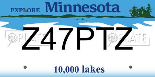 Z47PTZ Minnesota License Plate