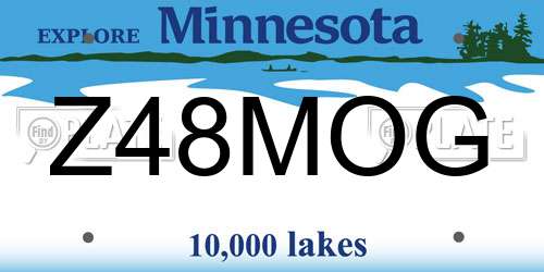 Z48MOG Minnesota License Plate
