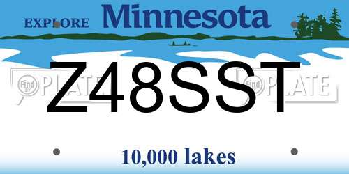 Z48SST Minnesota License Plate