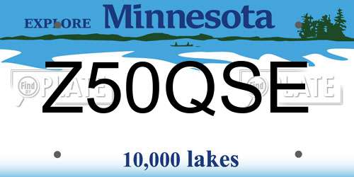 Z50QSE Minnesota License Plate