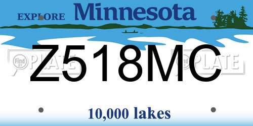 Z518MC Minnesota License Plate