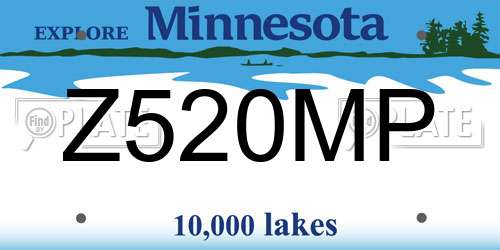Z520MP Minnesota License Plate