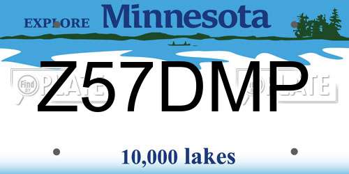 Z57DMP Minnesota License Plate