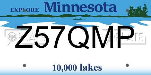 Z57QMP Minnesota License Plate