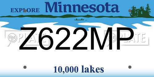 Z622MP Minnesota License Plate
