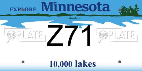 Z71 Minnesota License Plate