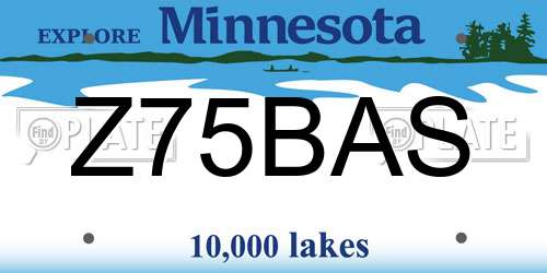 Z75BAS Minnesota License Plate