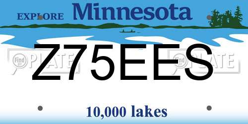 Z75EES Minnesota License Plate