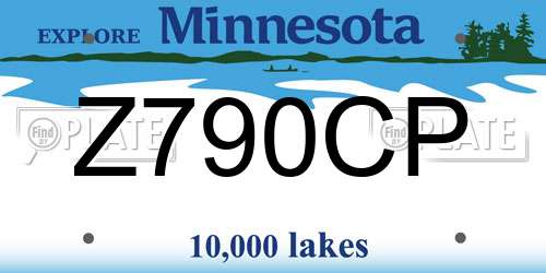 Z790CP Minnesota License Plate