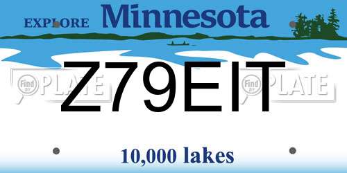 Z79EIT Minnesota License Plate