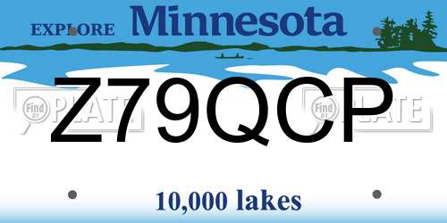 Z79QCP Minnesota License Plate