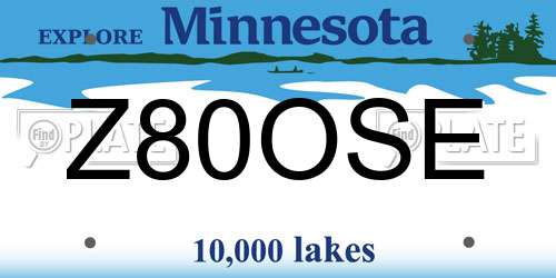 Z80OSE Minnesota License Plate