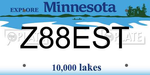 Z88EST Minnesota License Plate