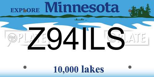 Z94ILS Minnesota License Plate