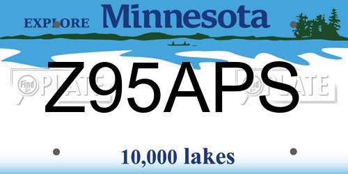 Z95APS Minnesota License Plate