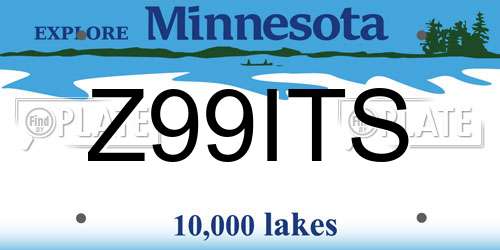 Z99ITS Minnesota License Plate