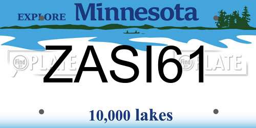 ZASI61 Minnesota License Plate