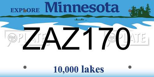 ZAZ170 Minnesota License Plate