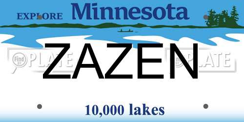 ZAZEN Minnesota License Plate
