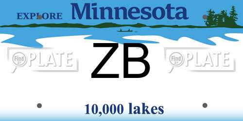 ZB Minnesota License Plate