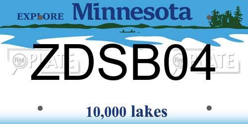 ZDSB04 Minnesota License Plate